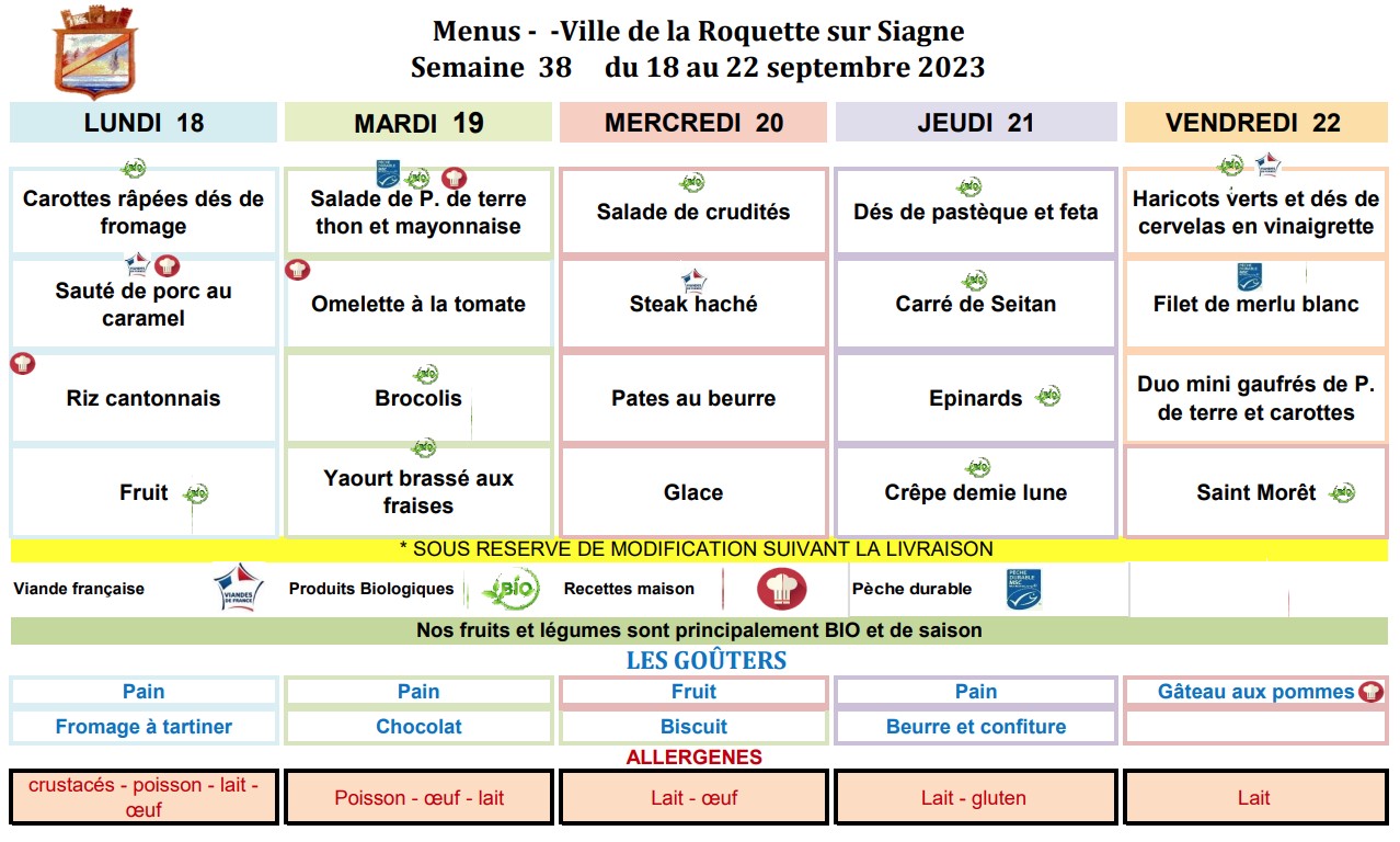 2023 09 18 Menus Ecoles