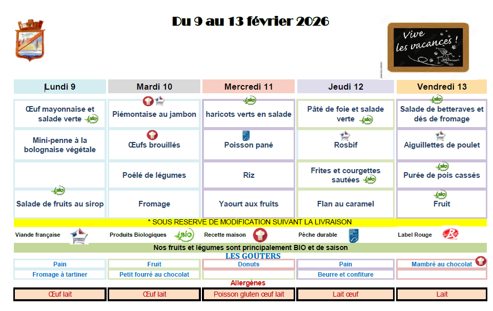 2026 02 09 Menus Ecoles