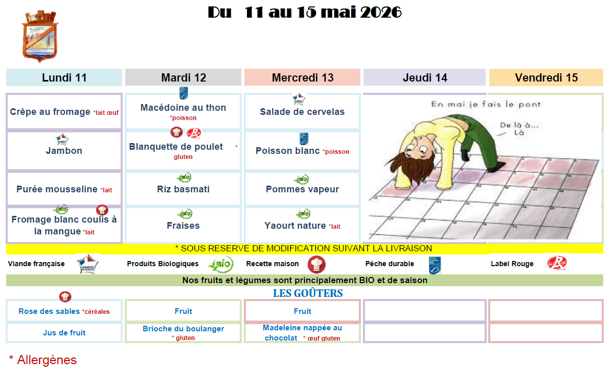 2026 05 11 Menus Ecoles